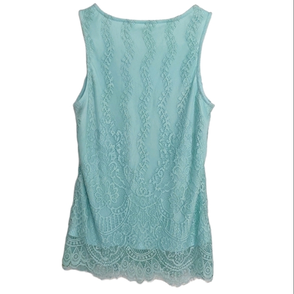 NWT CLEO lace lined mint sleeveless tank top size XS - Picture 2 of 9